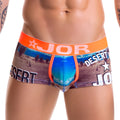 Orange and blue desert-themed jor tatacoa boxer underwear size s with bold jor logo waistband in men’s underwear style
