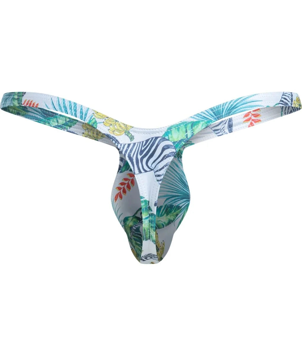 Justin + Simon XSJBU02 Men's Bulge Thong Wild Prints