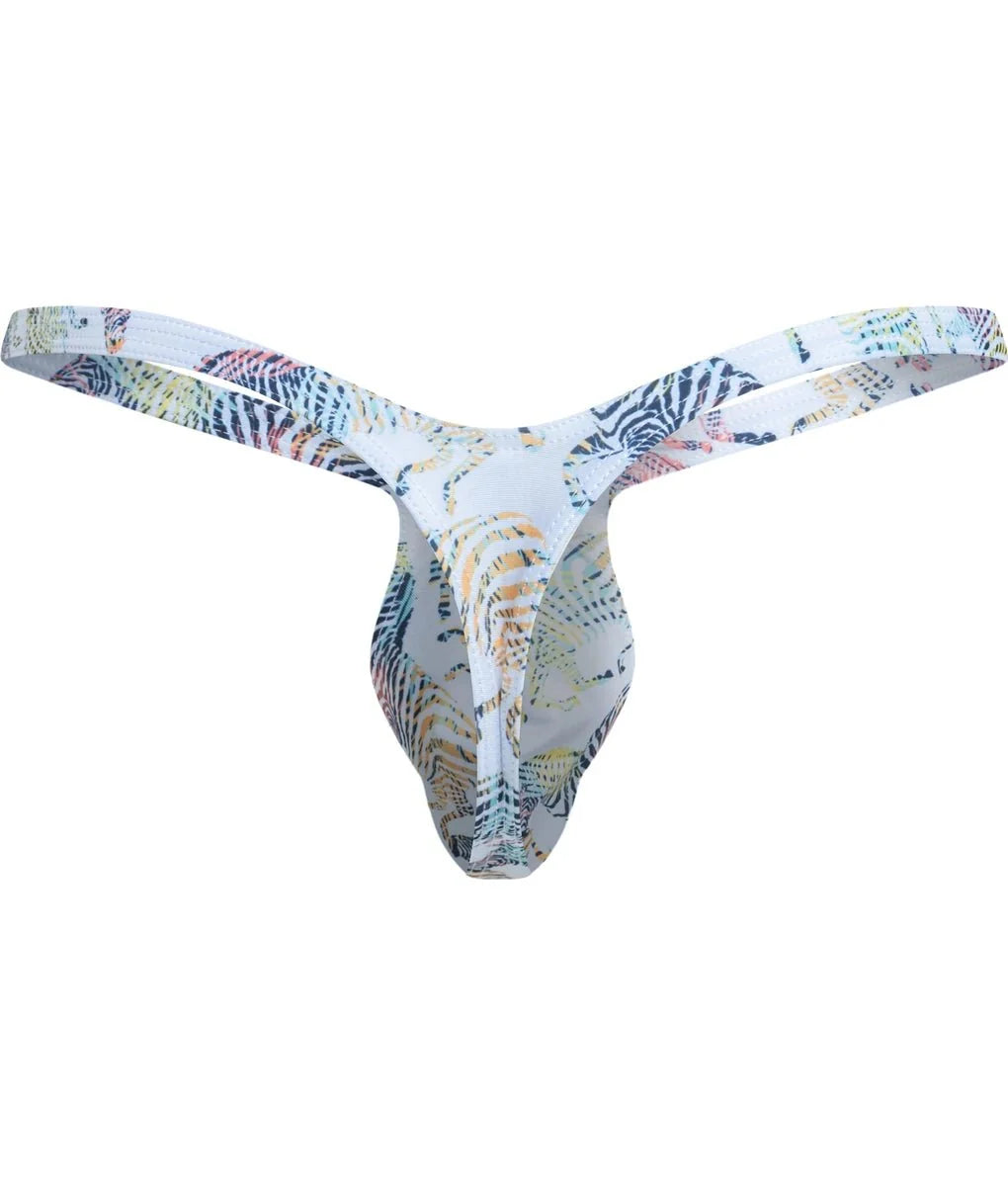 Justin + Simon XSJBU02 Men's Bulge Thong Wild Prints