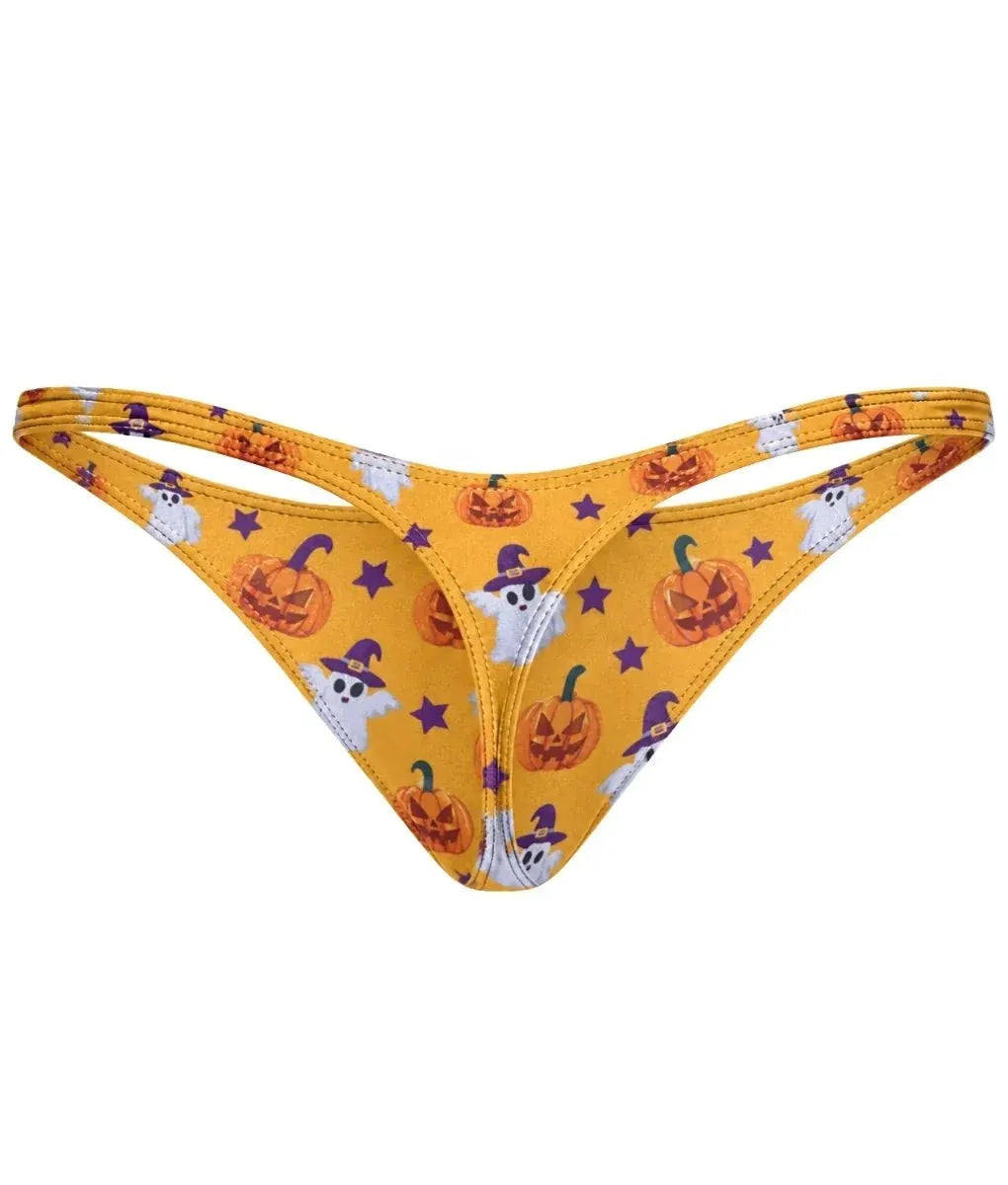 Justin + Simon Men's Halloween Print Classic Thong XSJ03