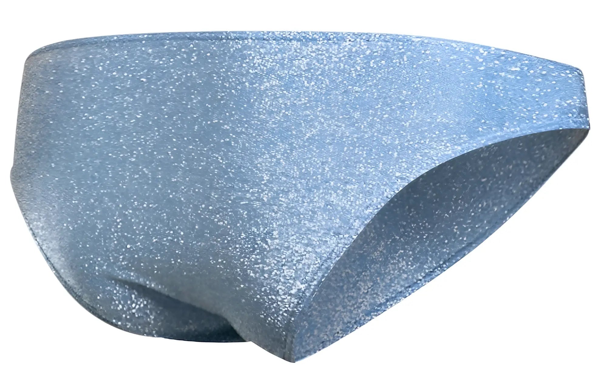 Light blue glittery swim trunks made with lurex material by justin+simon in classic bikini style