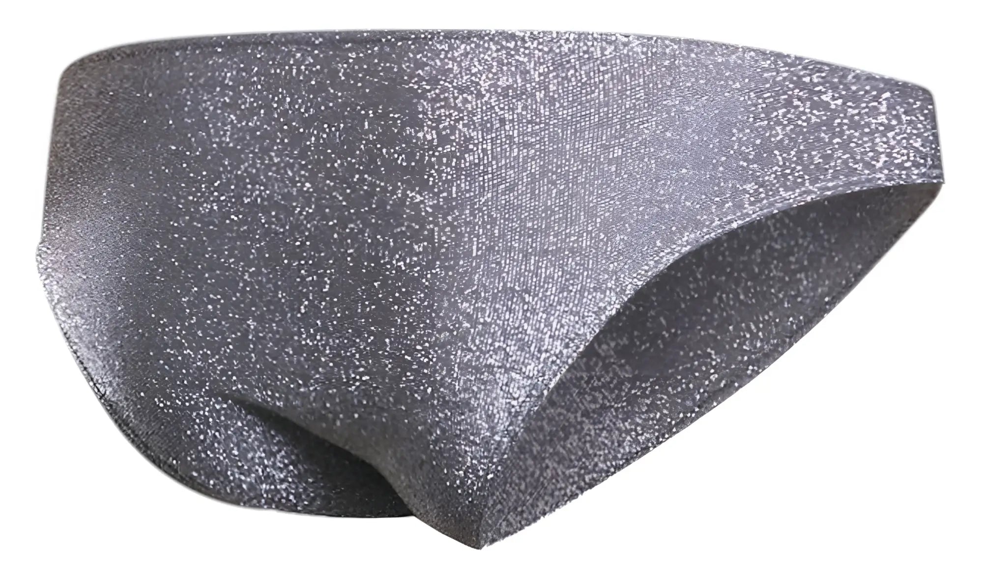 Justin+simon xsj01 classic bikini swim trunks in shiny silver glitter lurex gray with sleek form-fitting design
