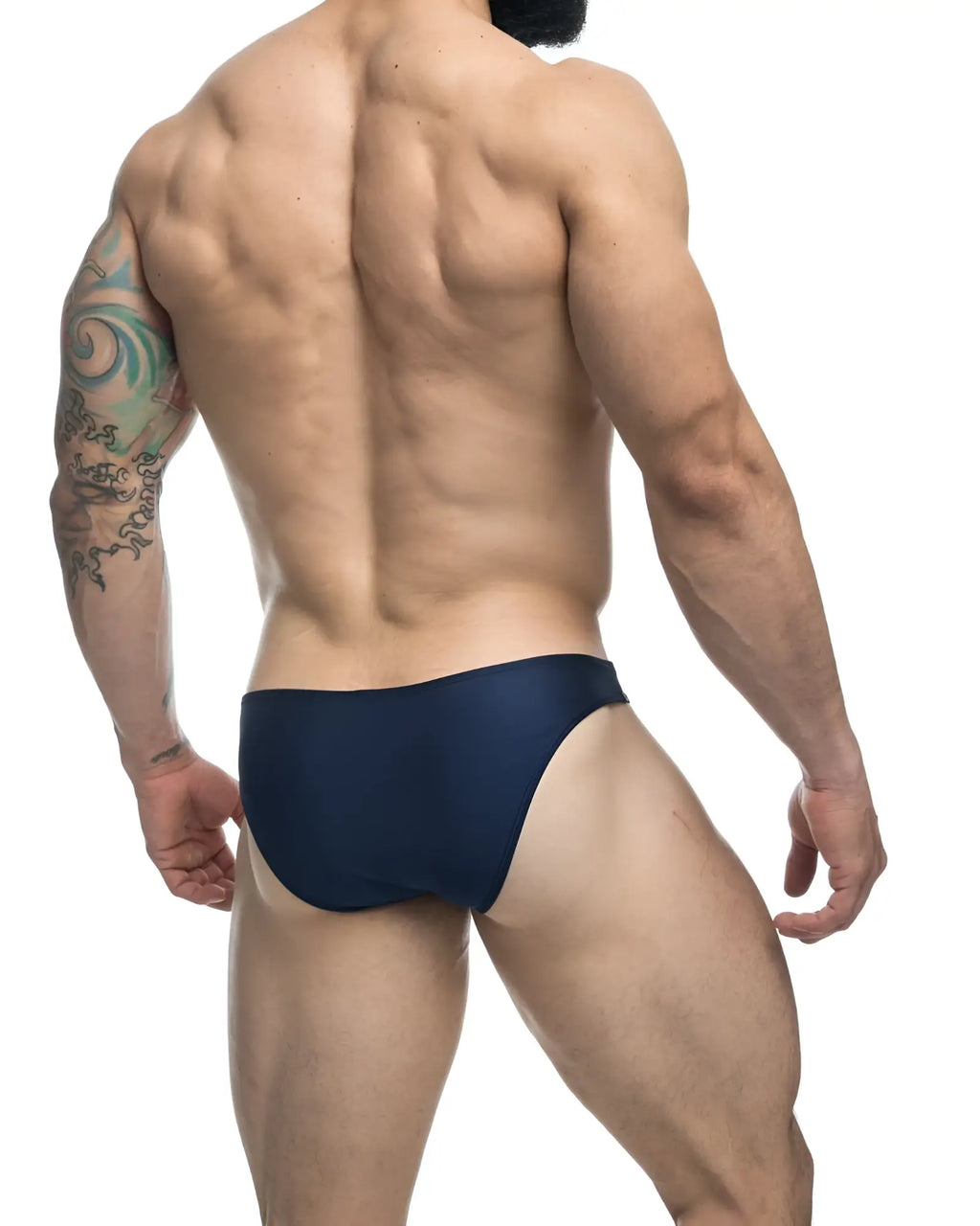 Navy blue briefs justin simon xsj01 classic bikini with smooth form fitting design for comfortable wear