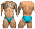 Justin simon xsj01 classic bikini bright turquoise athletic briefs with sleek form-fitting design for active wear