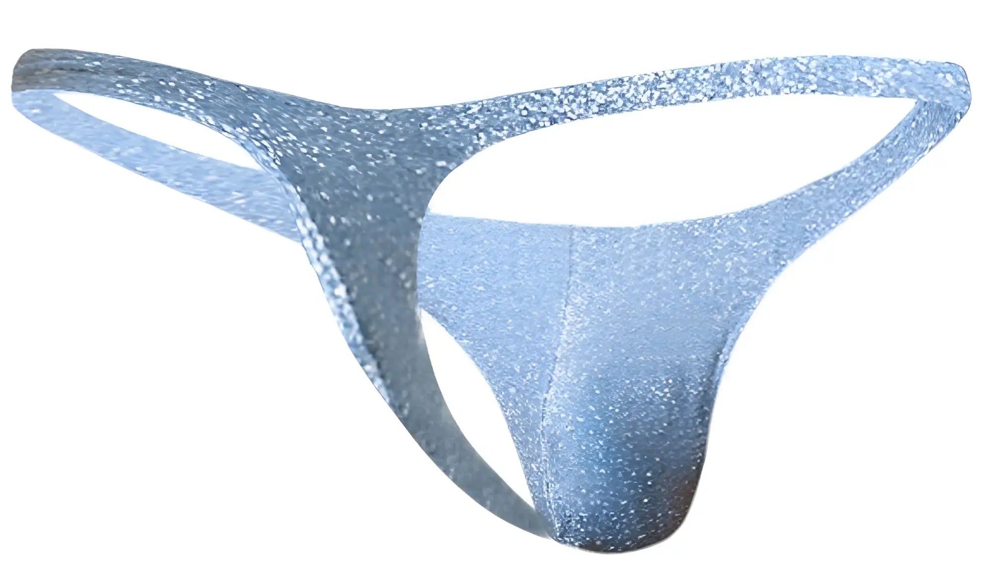 Justin+Simon xsj03 classic thong in shimmering lurex blue with smooth stretchable fabric finish