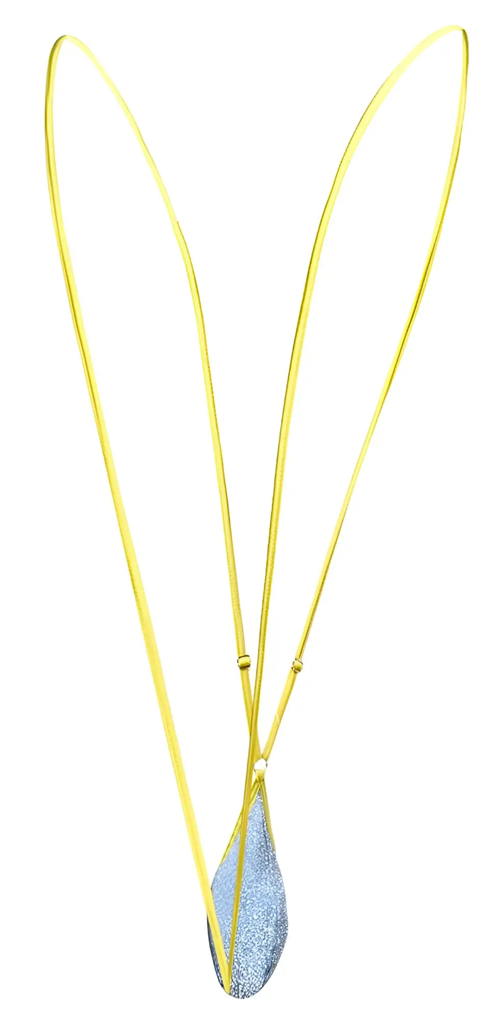 A delicate gold-toned necklace with a blue glitter teardrop pendant from JUSTIN+SIMON XSJ04 Sling Color Lurex Blue
