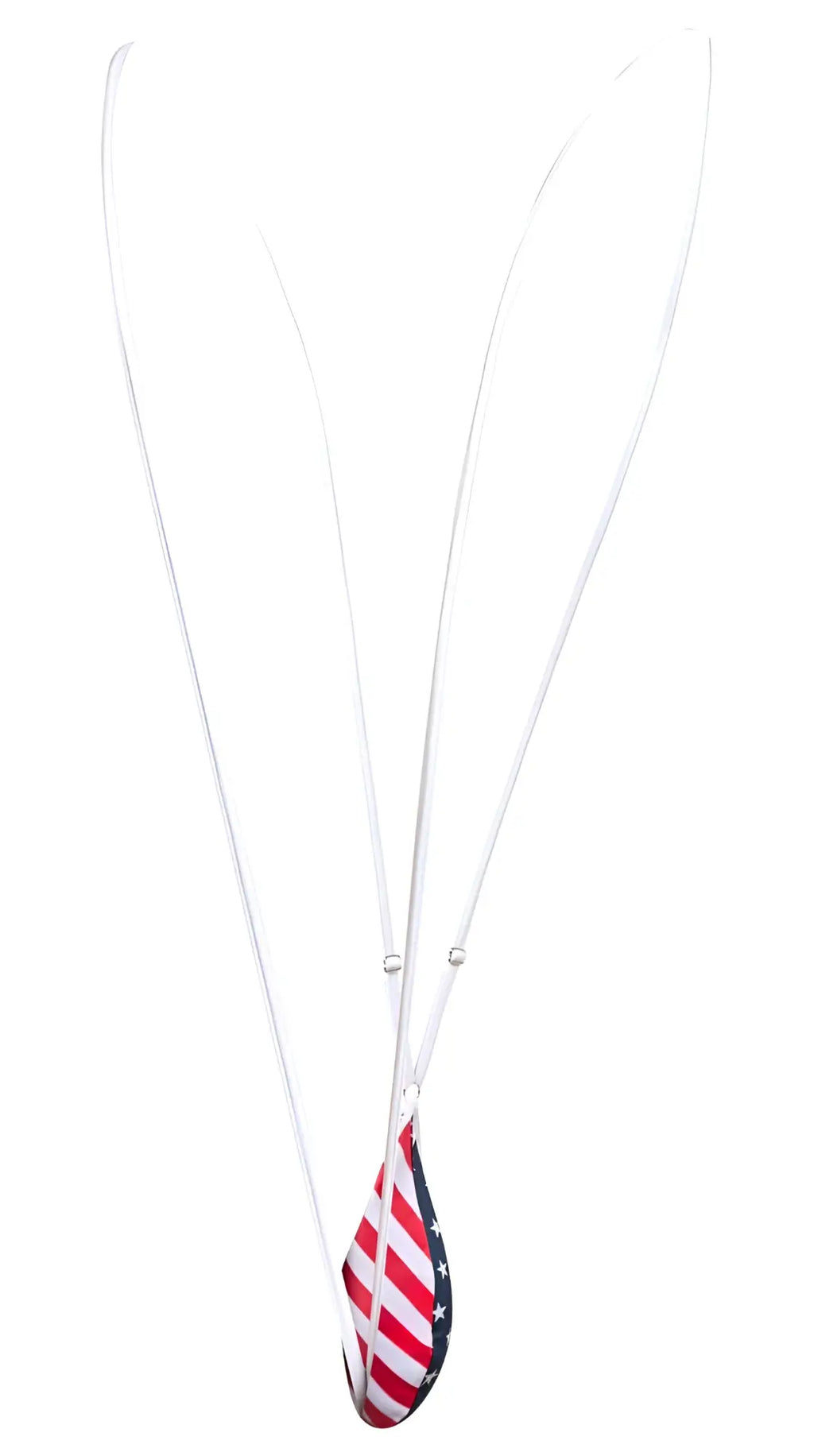 Justin simon xsj04 sling color usa flag teardrop pendant necklace with red white and blue american flag design