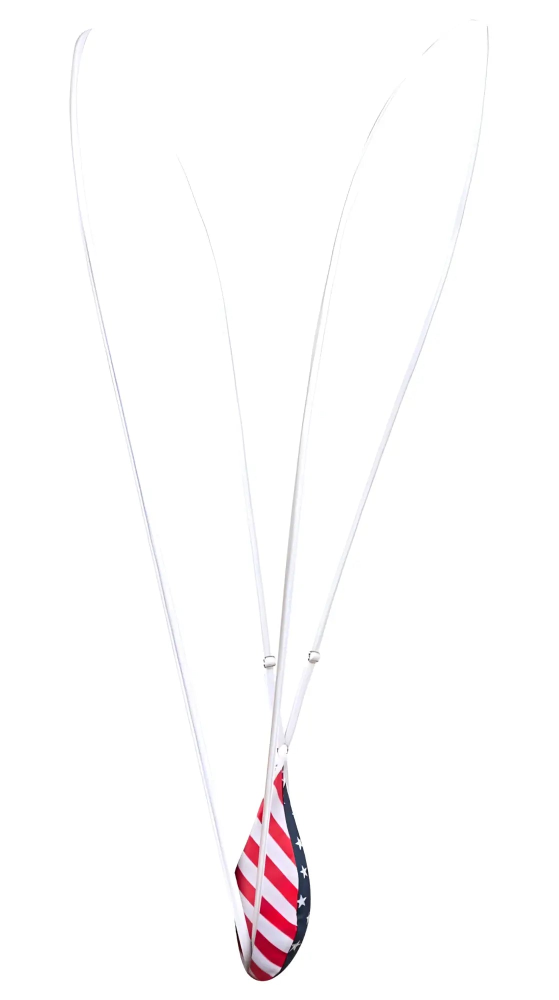 Justin simon xsj04 sling color usa flag teardrop pendant necklace with red white and blue american flag design