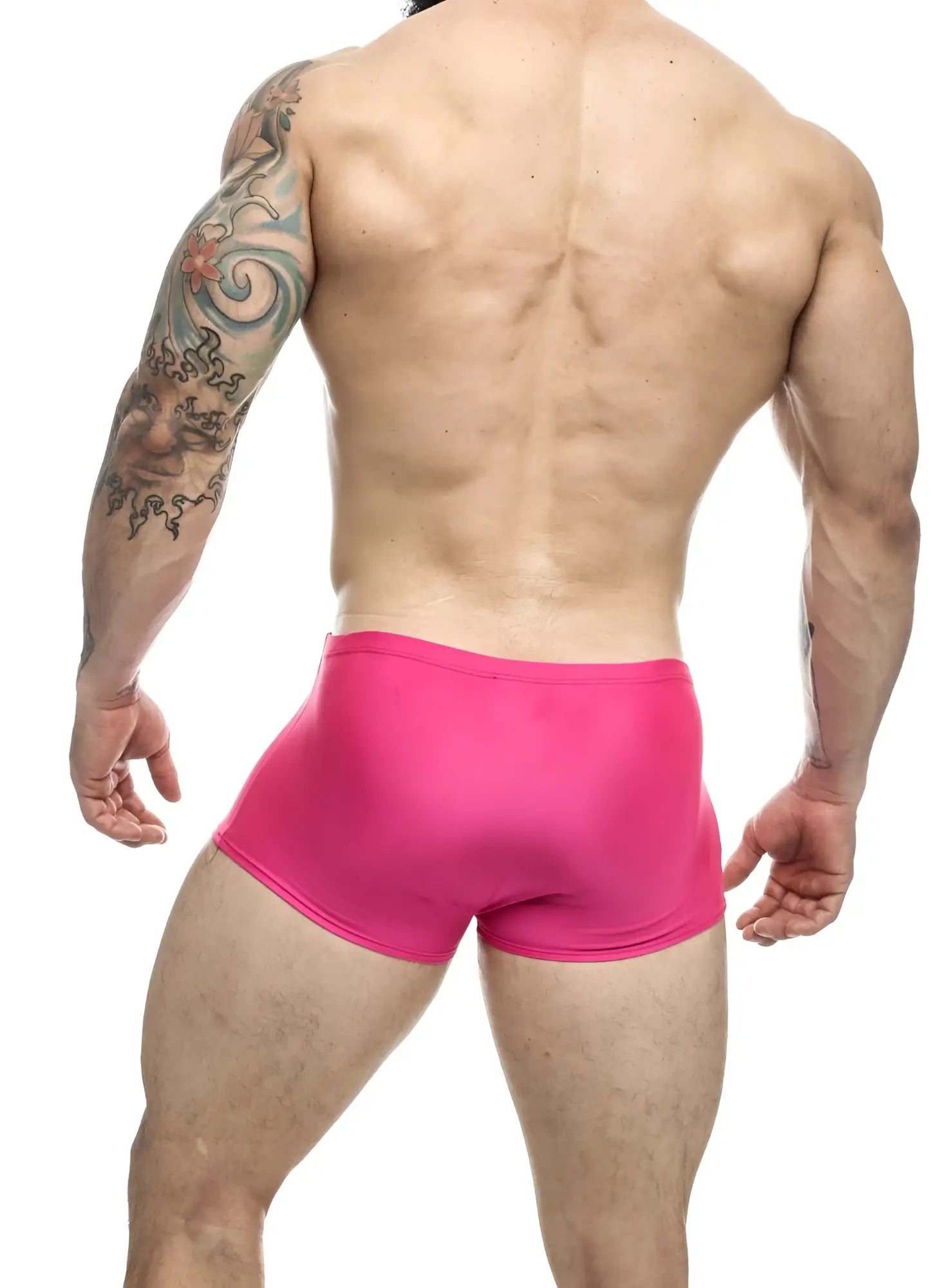 Justin simon xsj08 classic trunks in hot pink with smooth form fitting fabric for athletic wear