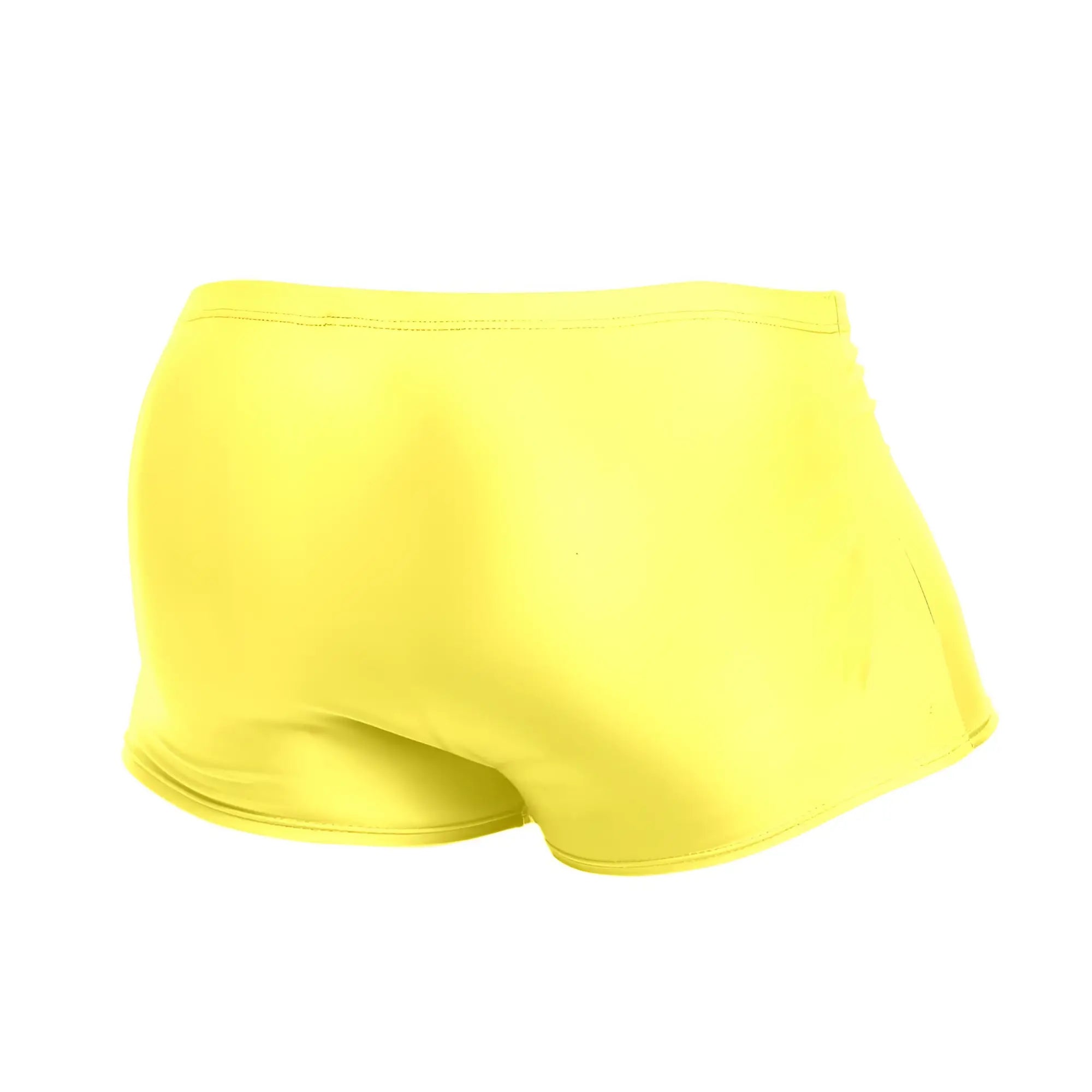 Bright yellow justin simon xsj08 classic swim trunks with smooth texture and minimalist design for swimming use