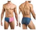 Justin simon xsj09 running shorts with usa flag design in blue and red stretchy fabric with white stars