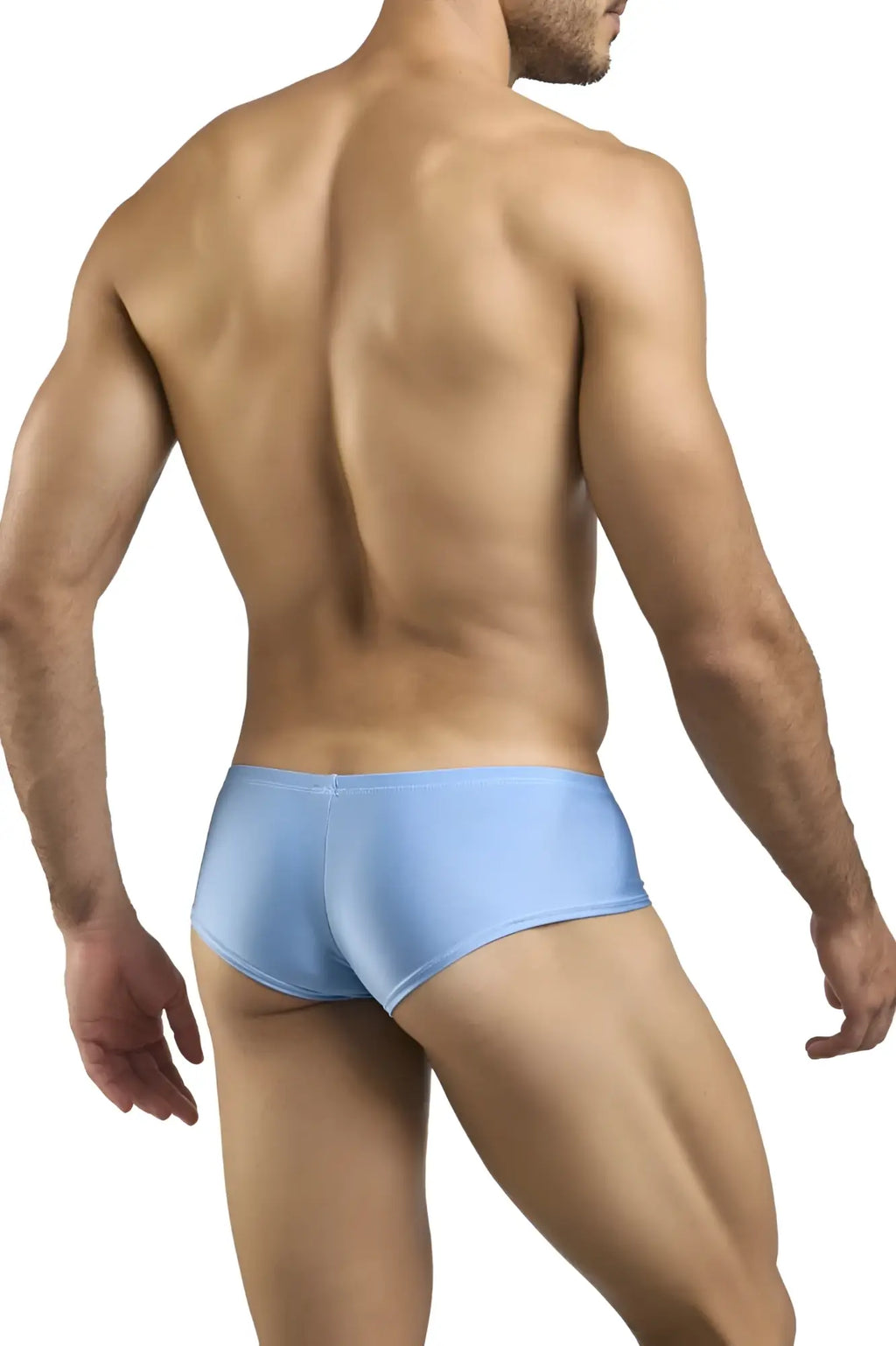 Justin+Simon xsj13 cheeky bulge boxer in baby blue light blue smooth stretchy fabric form-fitting briefs