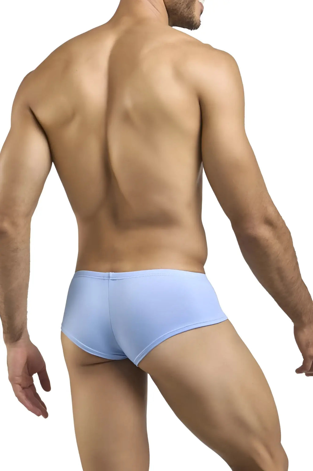 Light blue cheeky bulge boxer briefs by justin simon xsj13 in peach blue for a comfortable fit and stylish look