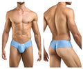 Light blue justin+simon xsj22 cheek briefs with smooth form-fitting fabric and small front brand tag