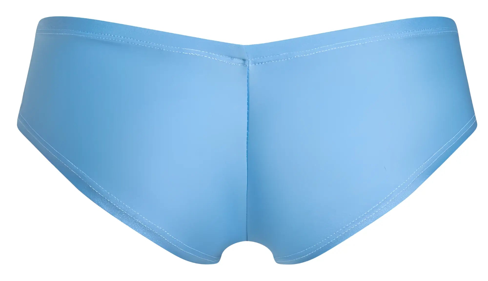 Light blue smooth textured women’s briefs with a seamless design from justin simon xsj22 cheek briefs collection