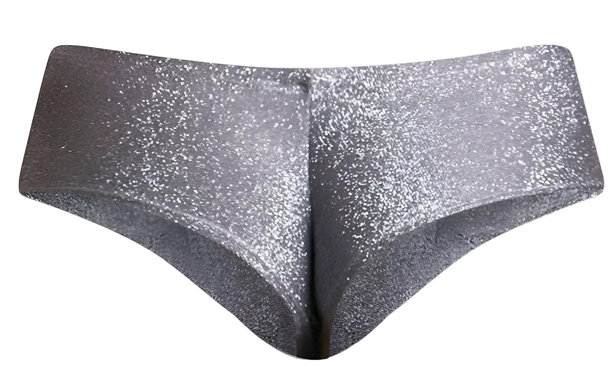 Justin simon XSJ22 cheek briefs in lurex gray with shiny silver glitter and a sleek form-fitting design