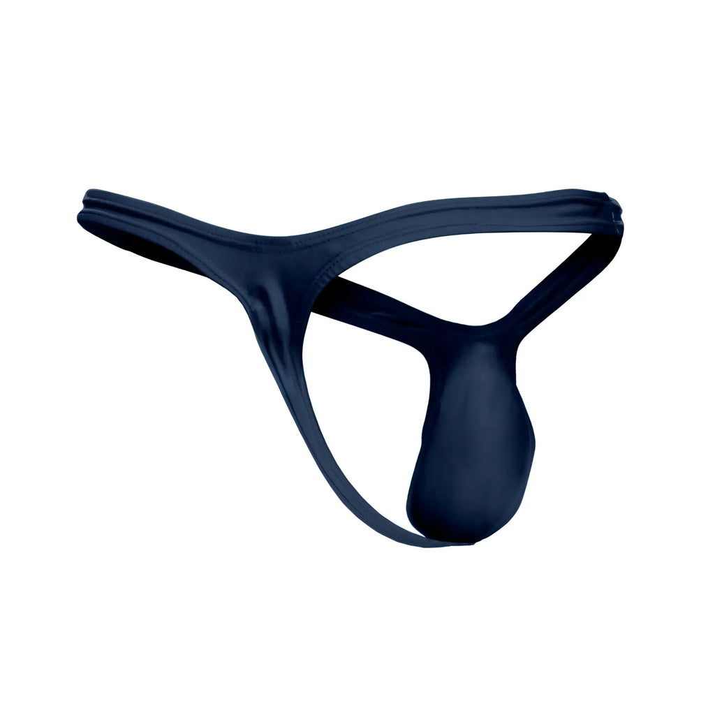 Navy blue thong from JUSTIN+SIMON XSJBU02 featuring smooth stretchable fabric and a sleek minimalist design