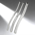 Three chrome-plated Kink Industries Hegar Urethral Sounds of varying diameters, shown against a gradient grey background.
