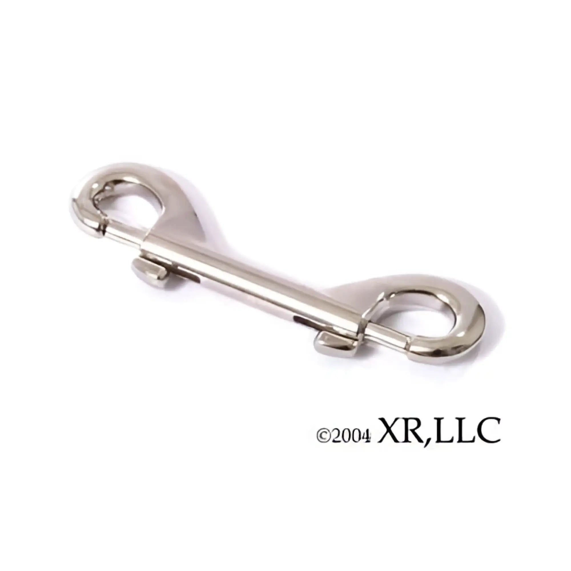 Kink Industries nickel-plated die-cast double-ended bolt snap hook with a polished silver metallic finish.