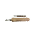 Kink Industries Vac-U-Lock adapter with a tan dildo attachment and a separate silver metal connector on white.