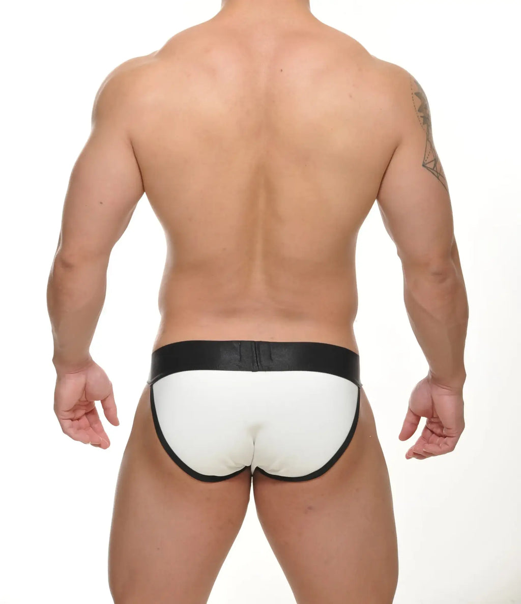 Kody brief white and black briefs with sleek minimalist design made from soft breathable fabric for everyday comfort