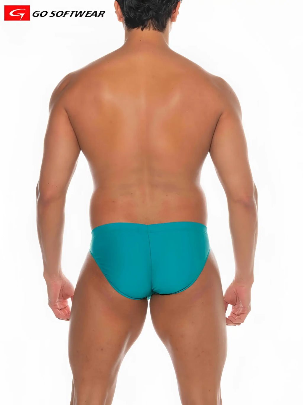 Teal men’s swim trunks by go softwear la palma buns bikini swim featuring soft fabric and a comfortable fit for swimming