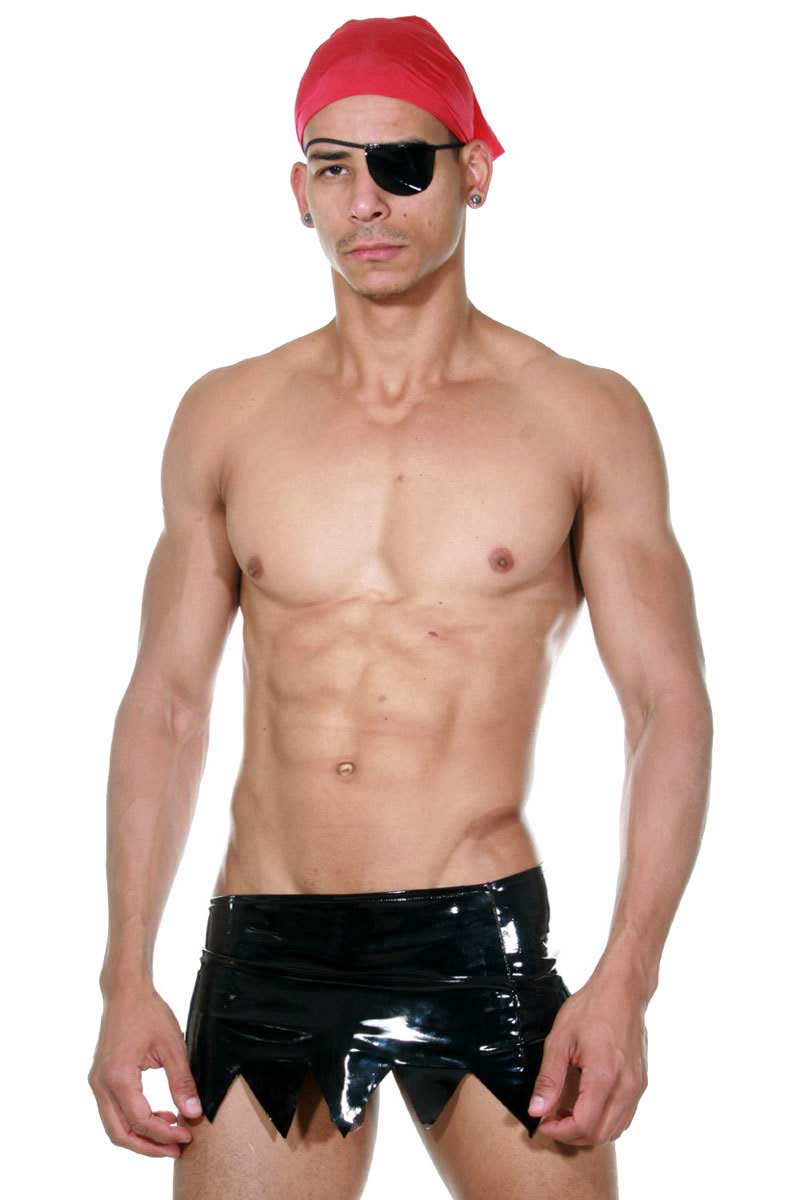 Disfraz de pirata para juego de rol LaBlinque, color negro y rojo, talla L, LB-15301
