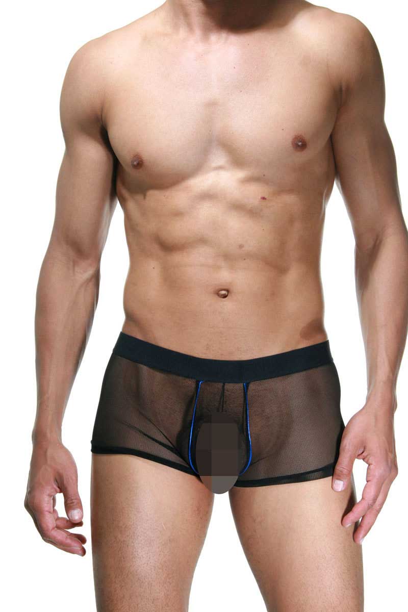 Calzoncillos tipo bóxer de tul LaBlinque, color negro y azul, talla XL, LB-15374