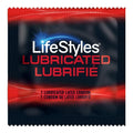 LifeStyles Ultra-Lubricated condom single foil wrapper in black and red with brand logo and bilingual text.