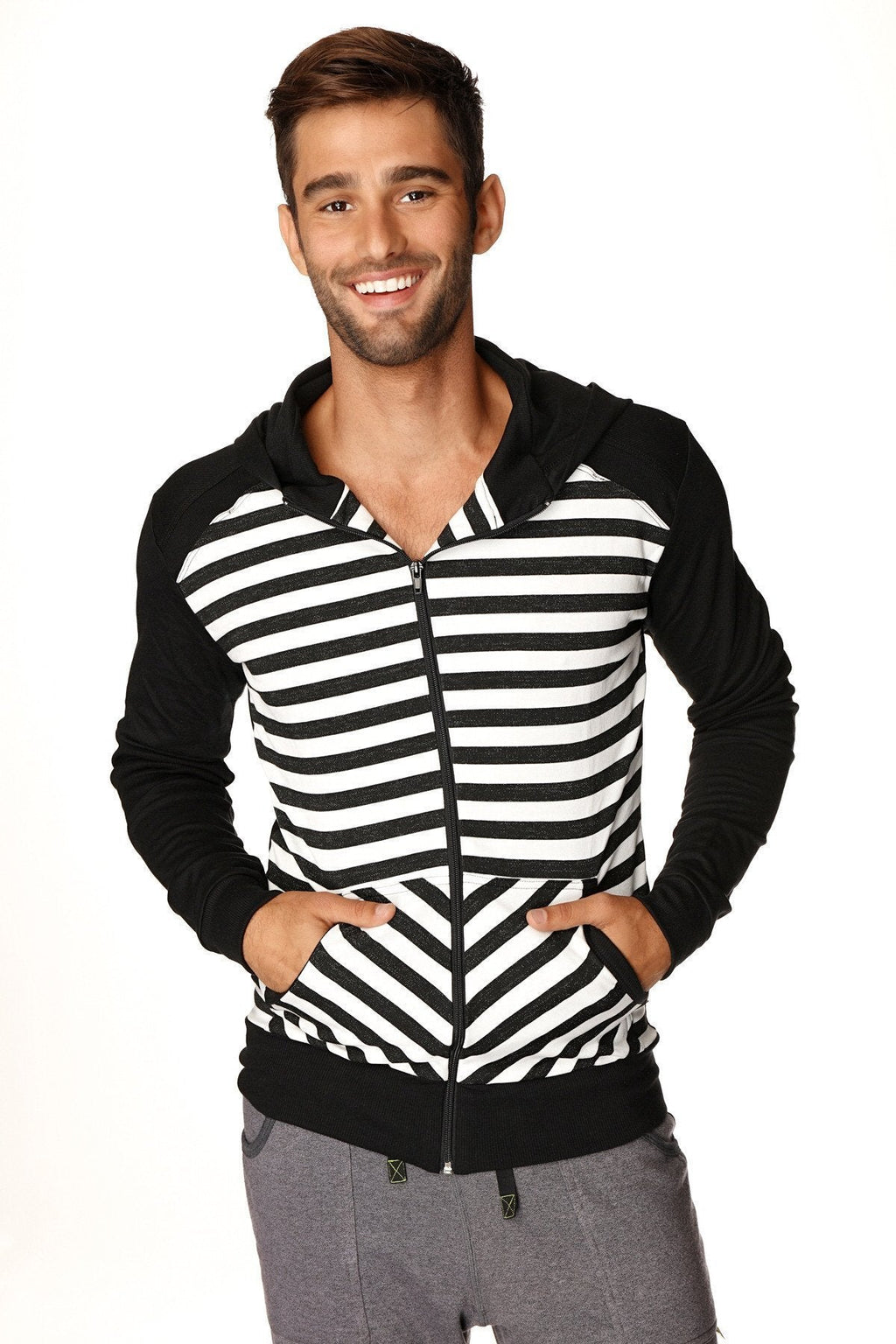 **Limitierte Auflage** Figurbetonter Crossover Yoga Track Performance Fleece Hoodie (Schwarz)