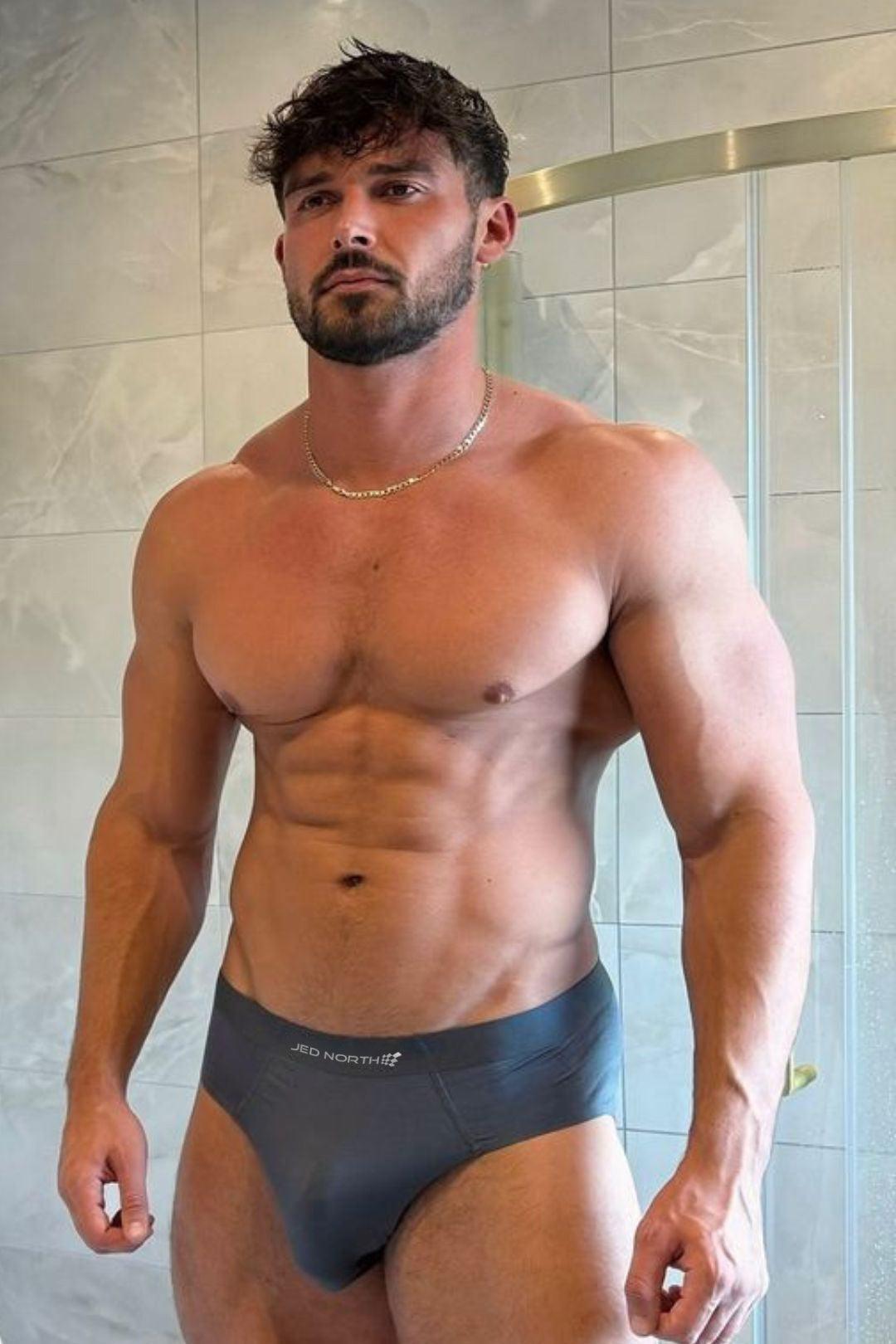 Jed North Athletic Seamless Briefs 2er-Pack – Schwarz & Grau