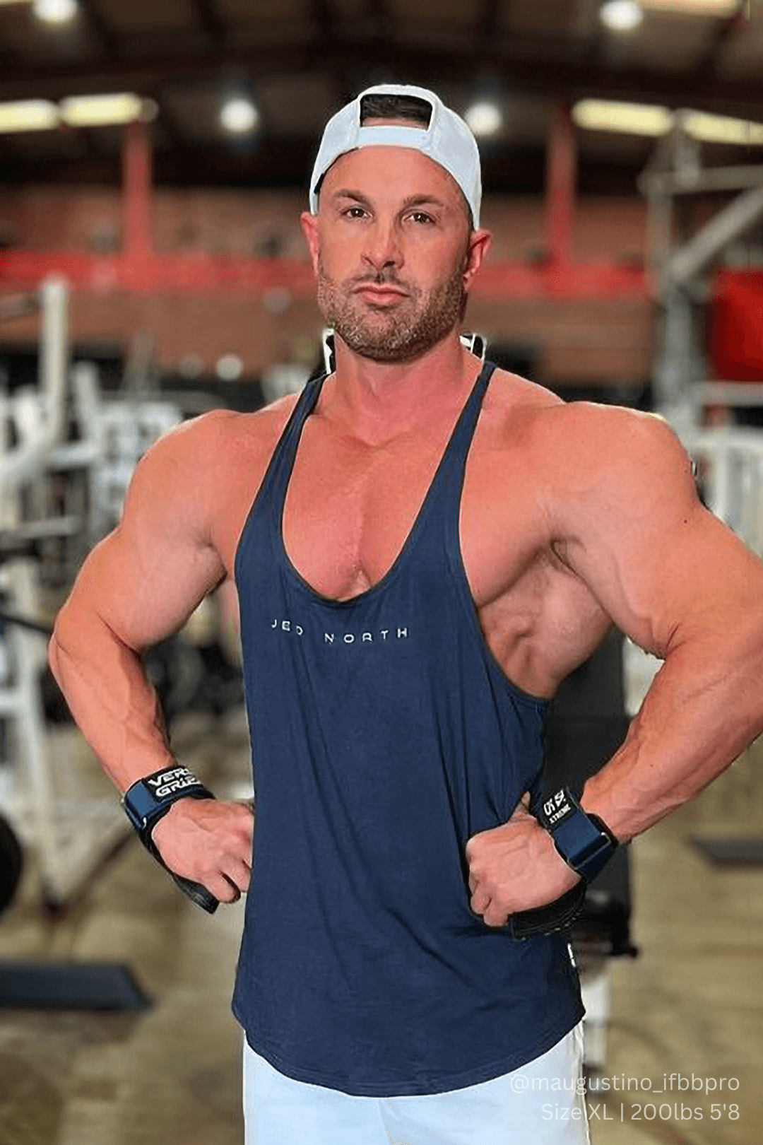 Jed North Klassischer Bodybuilding-Racerback-Stringer – Marineblau