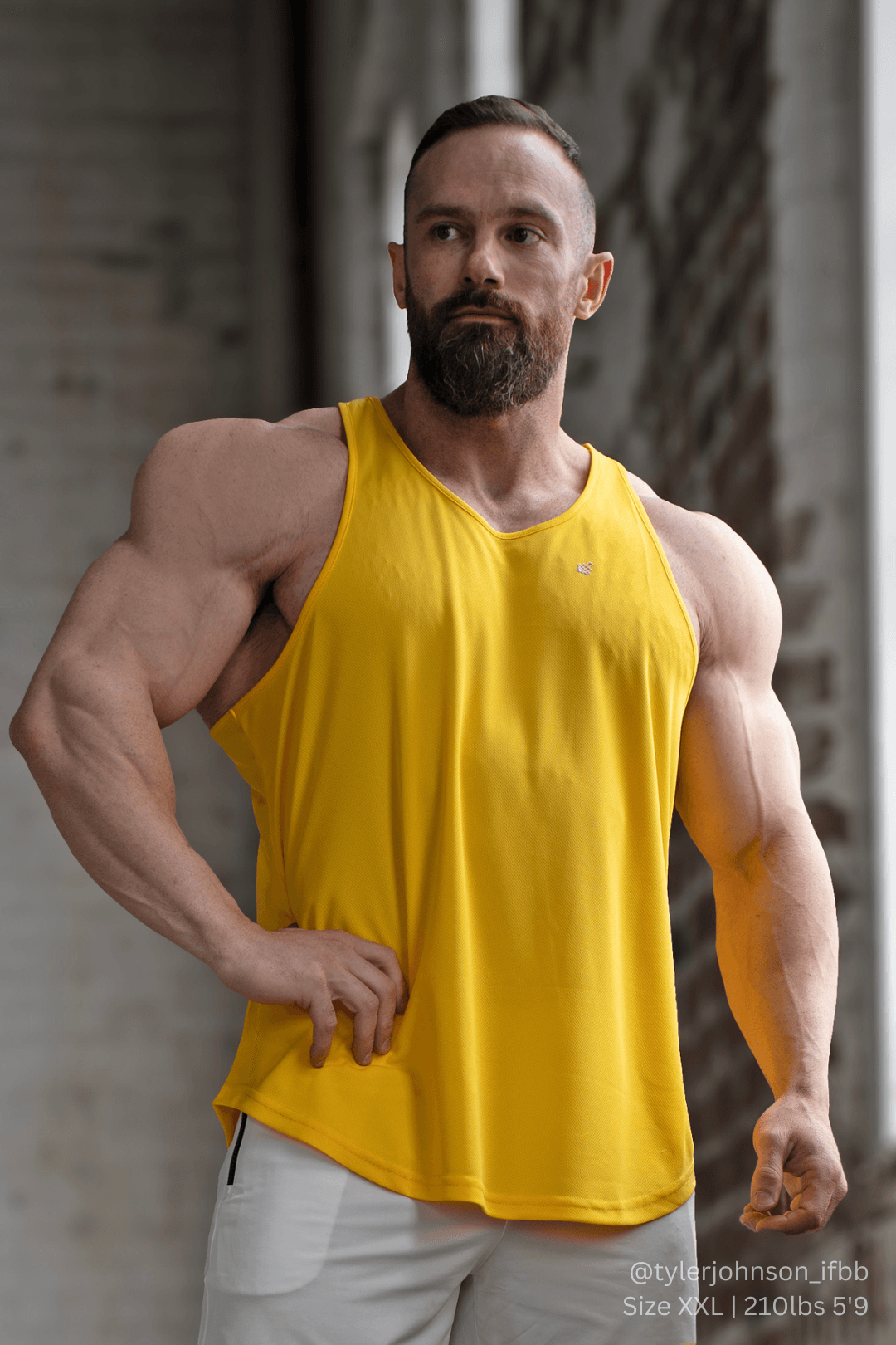 Jed North Fast-Dry Bodybuilding Workout Stringer - Gelb