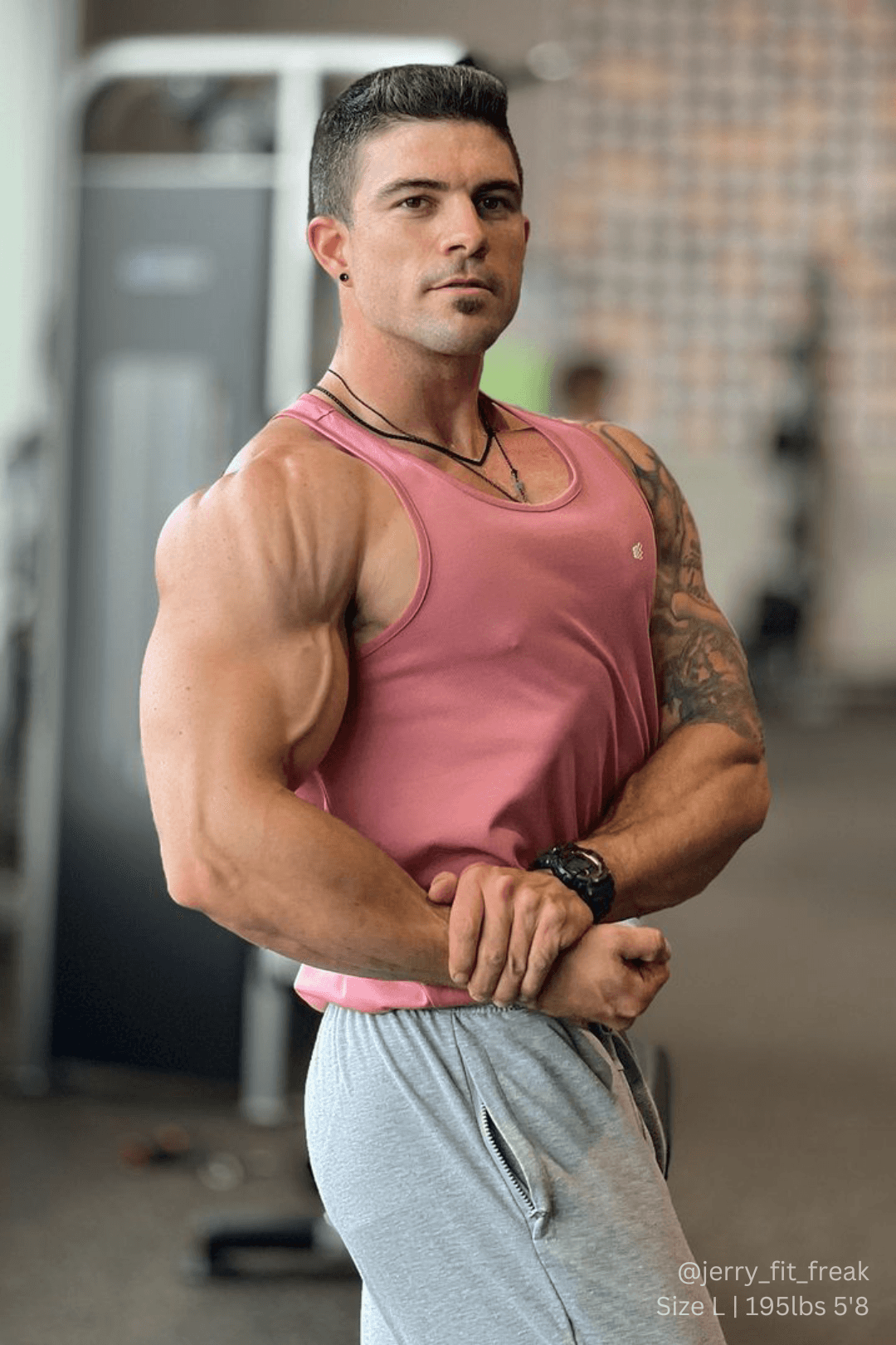 Jed North Fast-Dry Bodybuilding Workout Stringer - Salmon