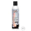 Loadz 8oz water-based lube bottle with a white label featuring a pink graphic of a phallus coated in white liquid.