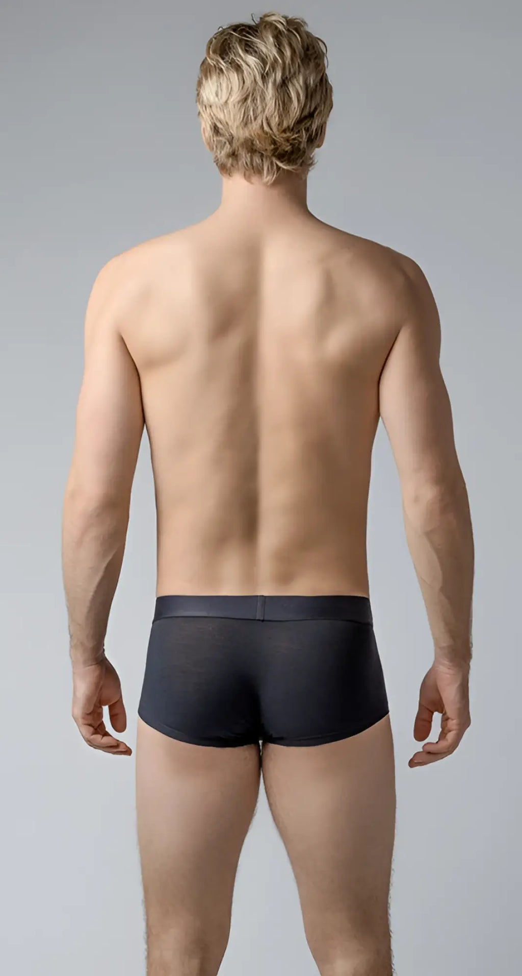 Black long briefs with a smooth form-fitting design offering comfortable support and sleek style