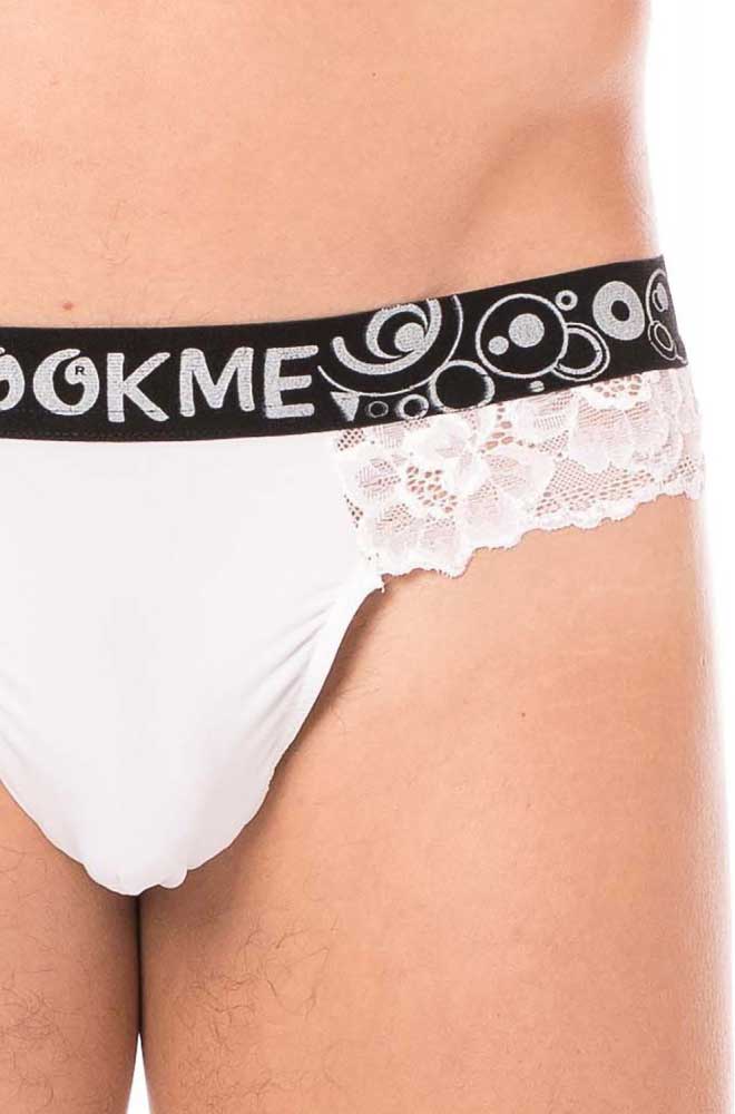 Tanga de encaje Lookme blanco 2006-57 talla L