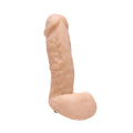 LoveBotz EZ Bend dildo attachment in realistic skin-tone silicone with textured detail, angled on a white background.