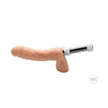 LoveBotz Sex Machine flexible attachment with a realistic flesh-toned silicone shaft and a metal connector base.