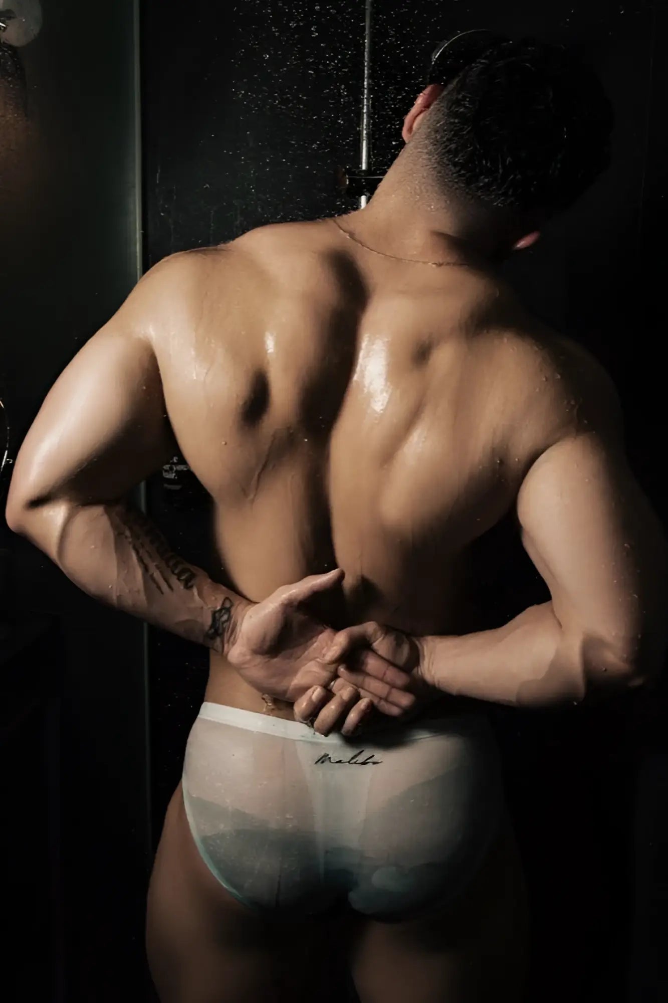 Lovesick briefs rawr transparent mesh briefs with subtle white waistband and mella embroidered in black script
