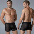 Black lace boxer briefs with subtle leopard print pattern in black luca leopard boxer s m style