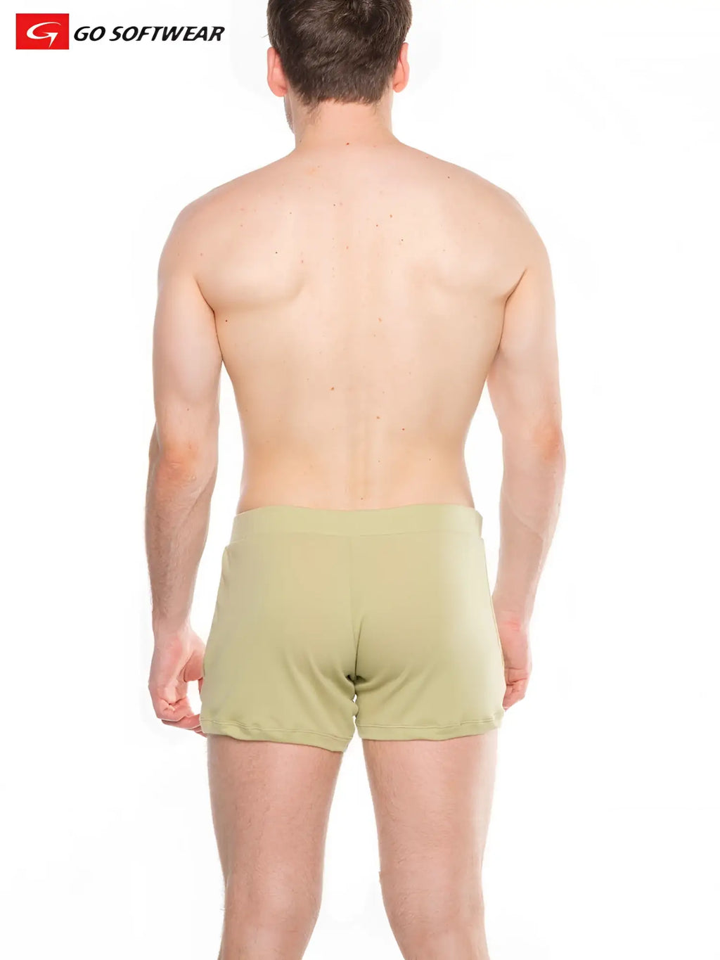 Olive green go softwear lumber jack lounge shorts with pockets made from soft breathable fabric for comfortable wear