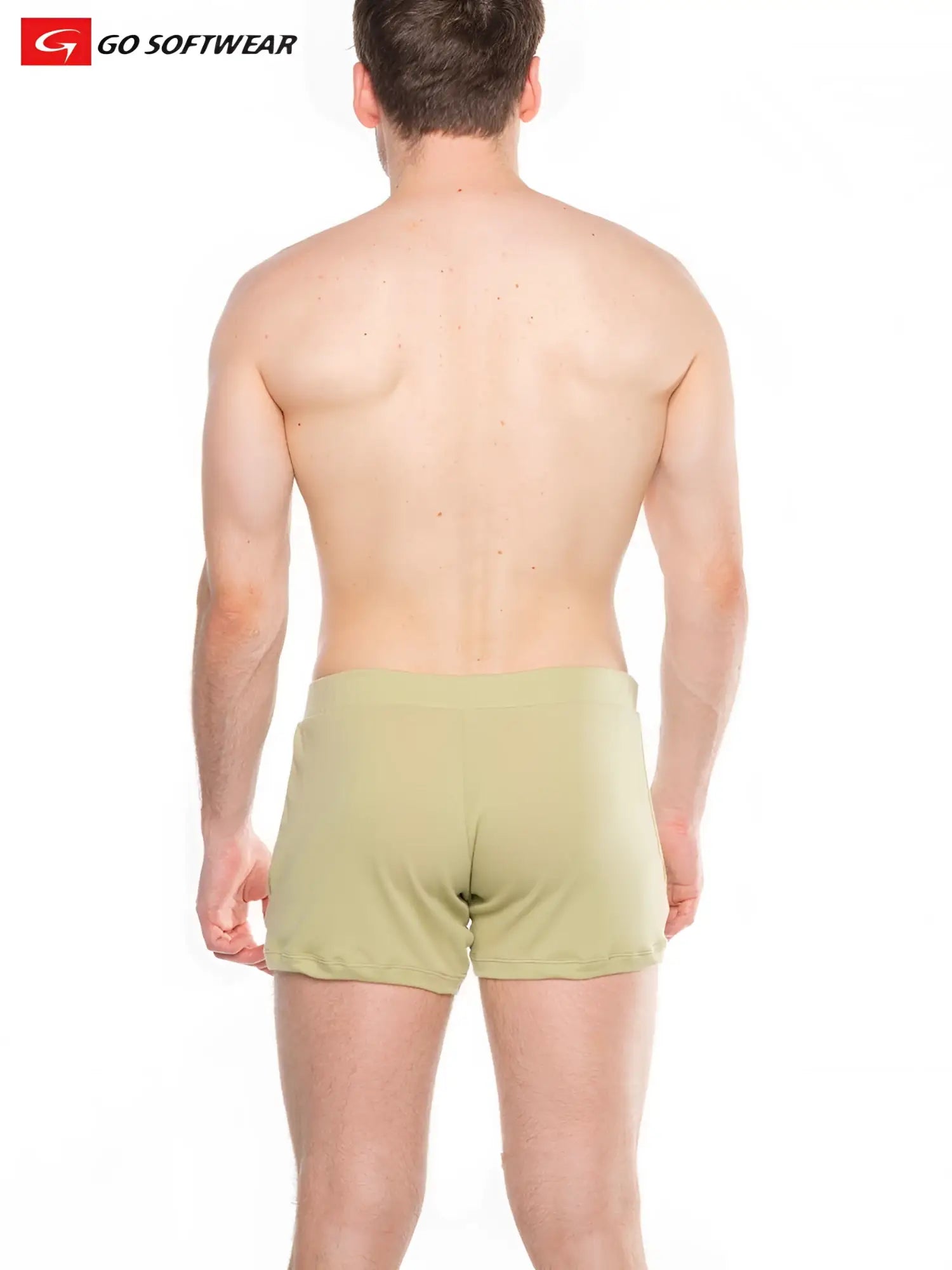 Olive green go softwear lumber jack lounge shorts with pockets made from soft breathable fabric for comfortable wear