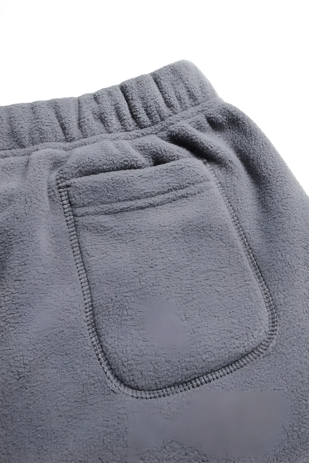Luxe plush fleece grey 2 inch short shorts made of soft textured fabric with elastic waistband for comfort