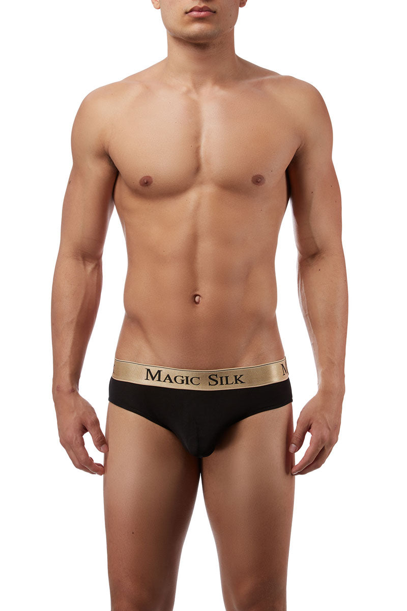 Bikini de tiro bajo de punto de seda Magic Silk, color negro, talla M 6386