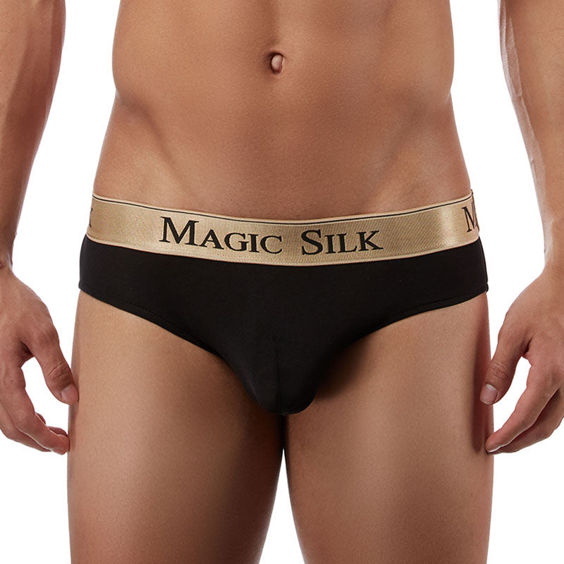 Bikini de tiro bajo de punto de seda Magic Silk, color negro, talla M 6386