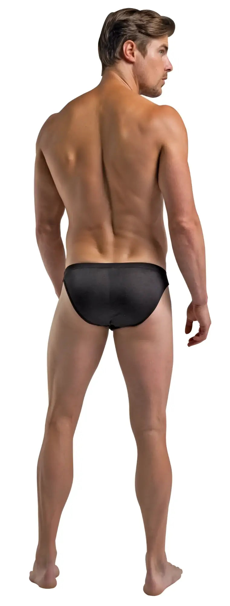 Black magic silk 6606 silk briefs with sleek smooth fabric finish designed for comfortable swimwear use