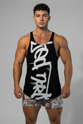 Jed North Classic Bodybuilding Racerback Stringer - Negro con logotipo