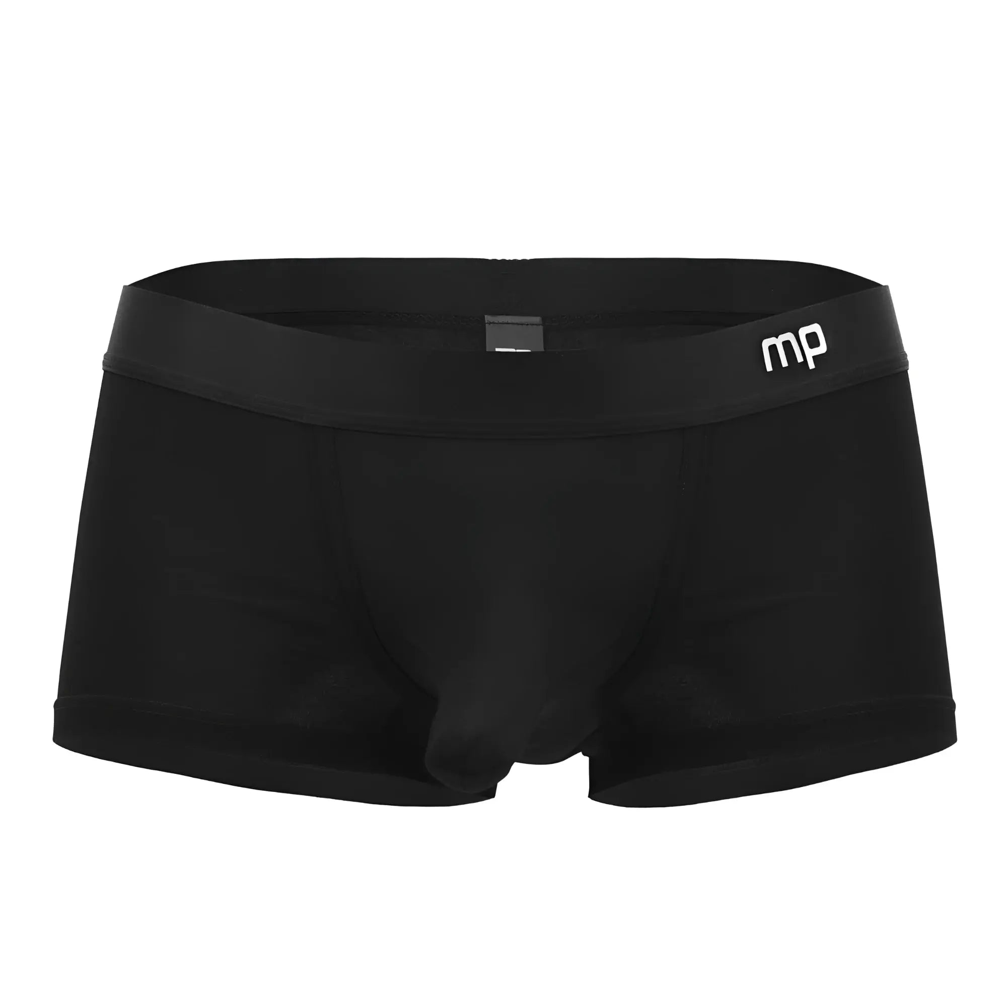 Black male power 129-281 easy breezy mini short briefs with snug fit and subtle mp logo on waistband