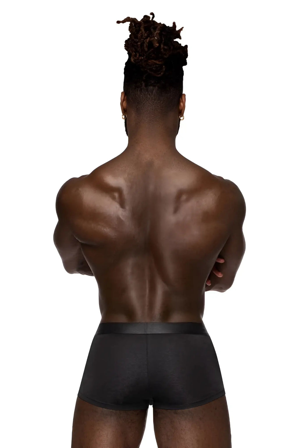 Black male power 129-281 easy breezy mini short briefs with sleek smooth fabric and narrow elastic waistband